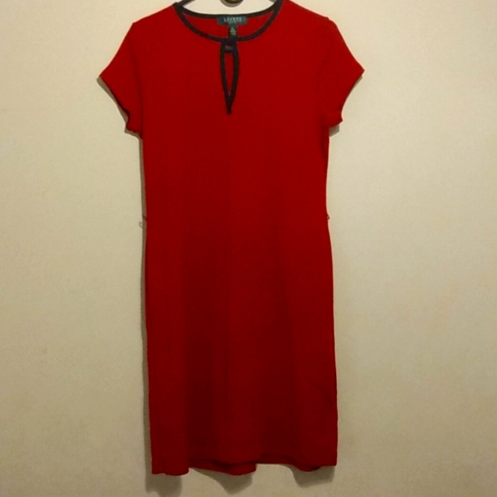 Ralph Lauren red jersey dress.